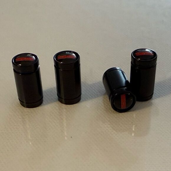 SS Super Sport Valve Stem Caps in Black Set of 4 NWT - Picture 3 of 4
